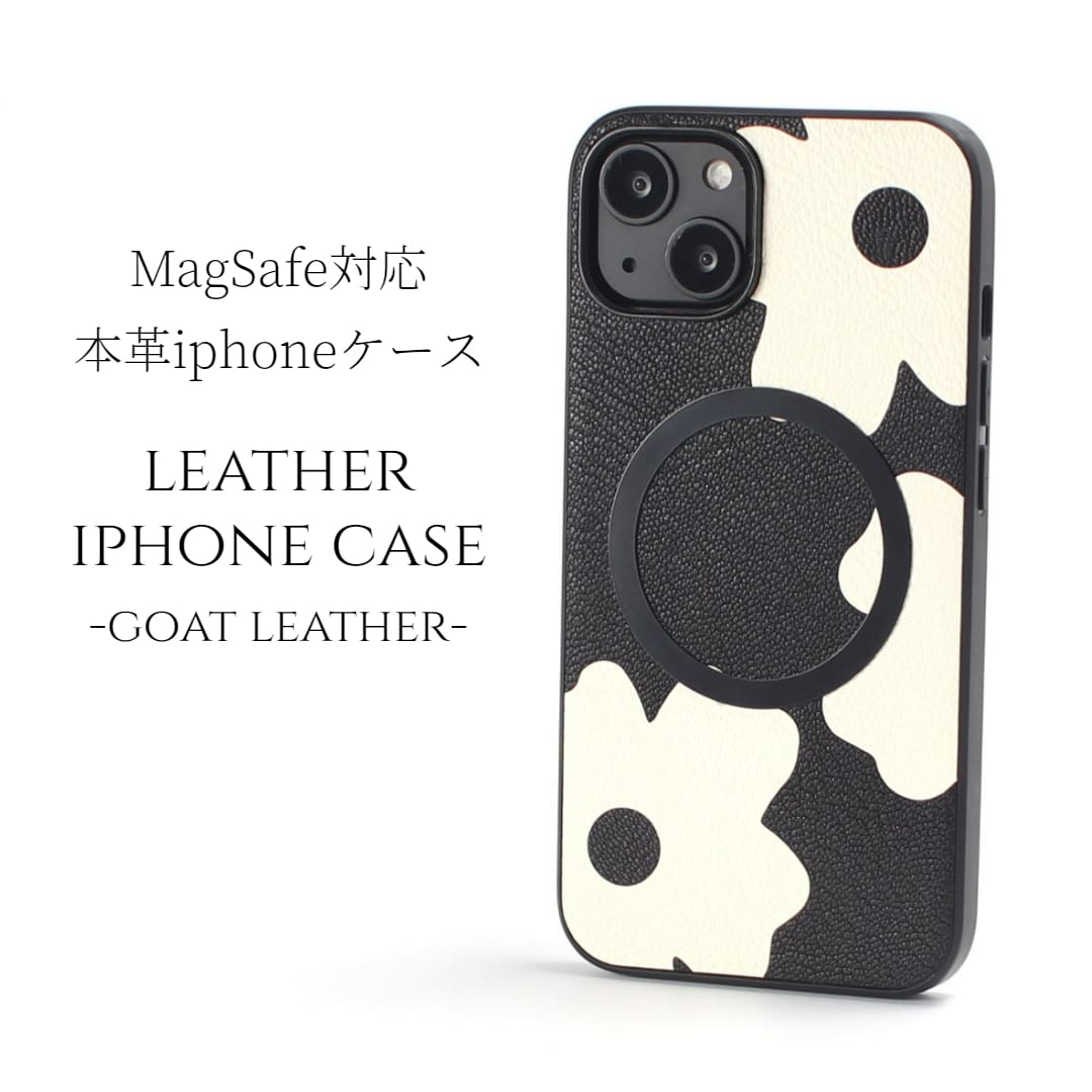 iphone15 ケース レザー 花柄 iphone15Pro iphone15Plus iphone15ProMAX 本革 マグセーフ対応 15 magsafe対応 15pro 15plus