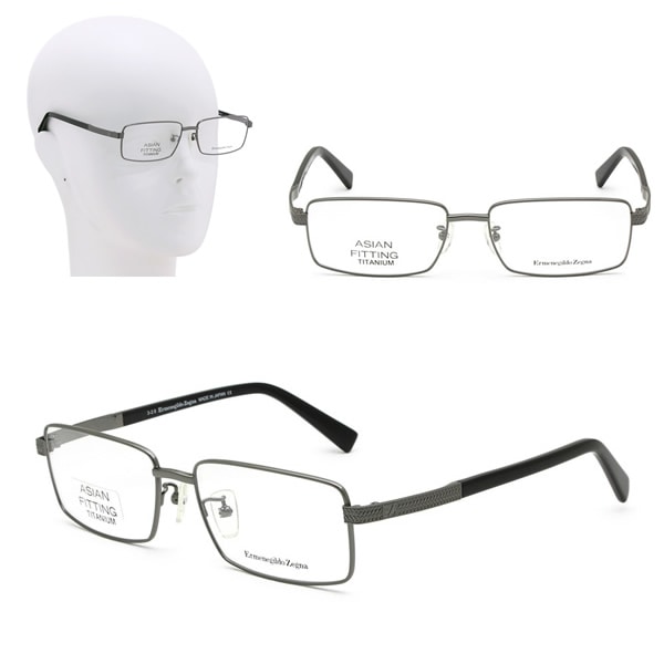 フレームのみ EZ5094-D/V 008 57 ガンメタル ブラック Ermenegildo Zegna メガネ 眼鏡 アジアンフィット