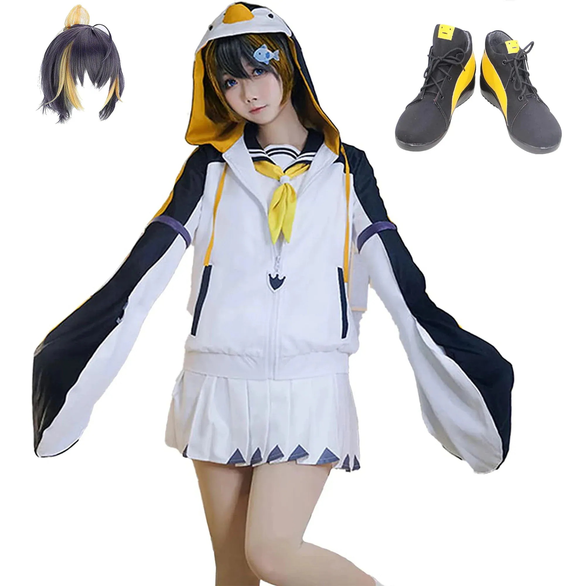 バーチャル YouTuber VTuber にじさんじ ペンギン Petra Gurin ペトラグリン コスプレ衣装 新衣装 コスプレ 衣装 ウィッグ 靴 ハロウィン 仮装 変装 お祭り ステージ服