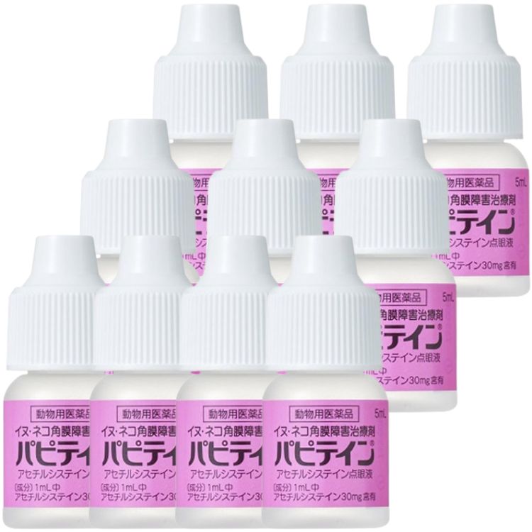 10個セット 千寿製薬 パピテイン 5ml 犬猫用 目薬 動物用医薬品