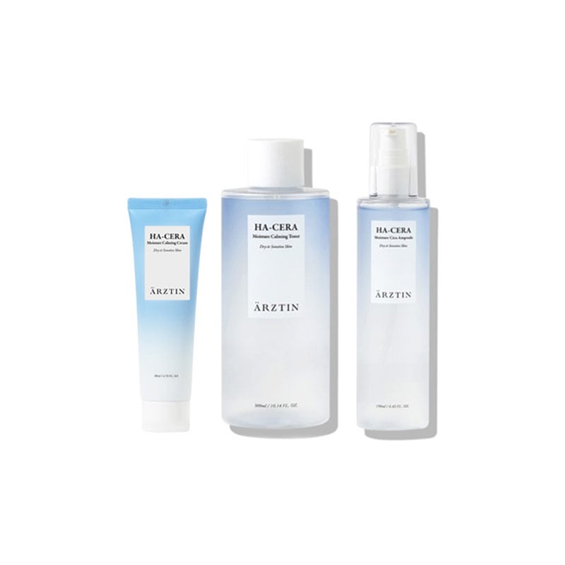 (新品)ヒアセラ モイスチャー 3点セット+ミニチュアセット / トナー / クリーム / アンプル / 韓国内需品 /