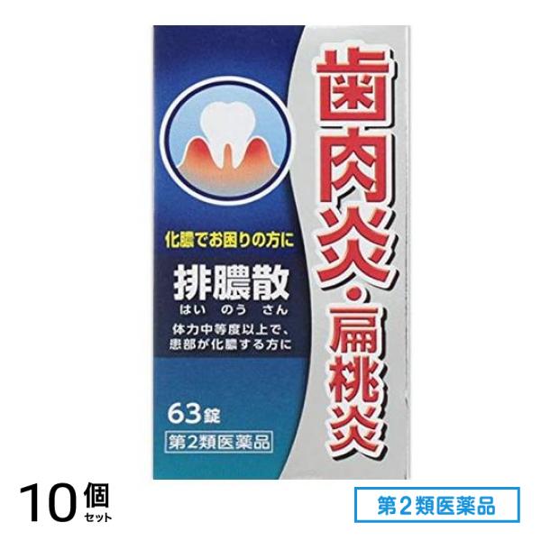 第２類医薬品 排膿散エキス錠J 63錠 10個セット