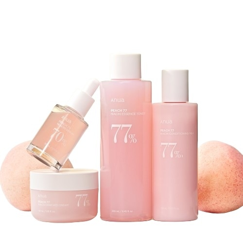 桃のメイクがよく効く 3STEP [セット 1（トナー+セラム+ミルク） / セット 2(トナー+セラム+クリーム)]