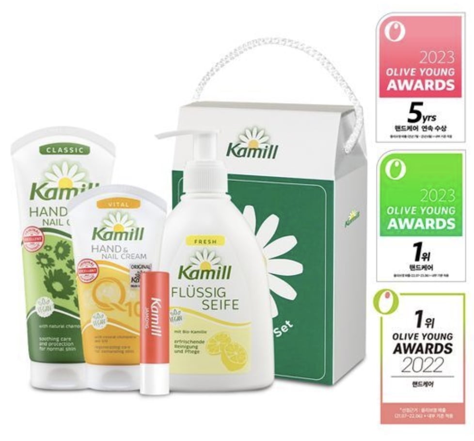 【韓国オリーブヤング5年連続No.1】世界的人気ブランドのハンドクリーム2種＋ハンドウォッシュ300ml＋ヴィーガンリップバーム セット保湿ケア人気No.1・ドイツ発リフレッシュハンドウォッシュ入り