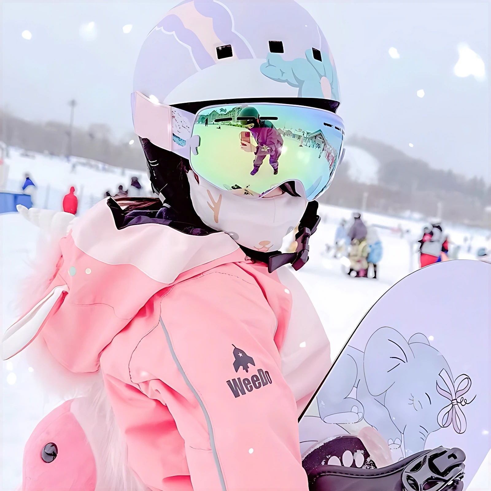 子供用スキー鏡二重防霧雪鏡カード近視スキー眼鏡スキーゴーグル雪