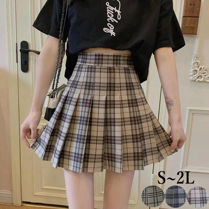 【20点セット】【送料無料】プリーツスカート　ミニスカート　スクールスカート　チェック柄 　スカート　安全スカート　スカパン　裏地付き　インナー付き　ミニ丈 　インナー付き　ショートパンツ　可