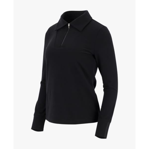 (6J85202 199) 2023年 女性 冬 ツイル組織感 ジッパー型 ポロシャツ