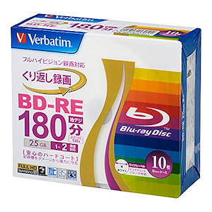 バーベイタム くり返し録画用 ブルーレイディスク BD-RE 25GB 10枚 ホワイトプリンタブル 片面1