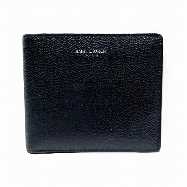 サンローラン 396303 レザー 2つ折り財布 メンズ