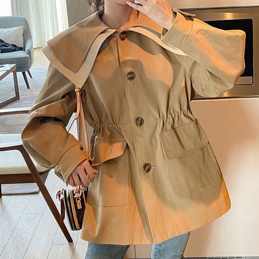 高品質新入 限定モデルジャケット レディース アウター 春秋 スプリングコート トレンチコート 9521