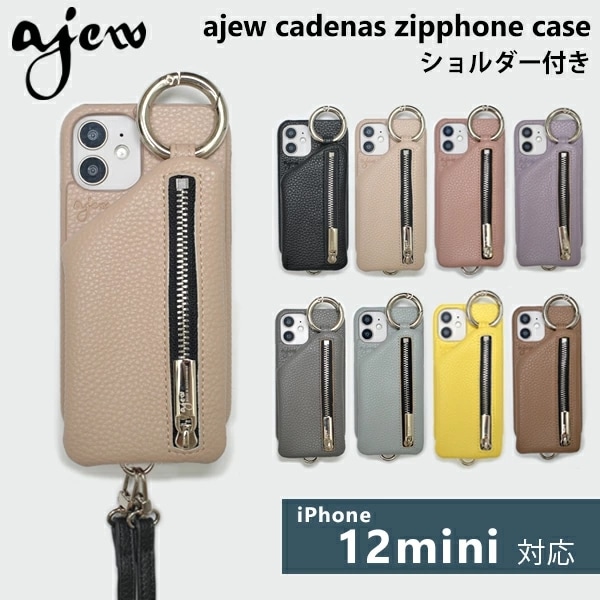 12mini対応 ajew cadenas zipphone case shoulder