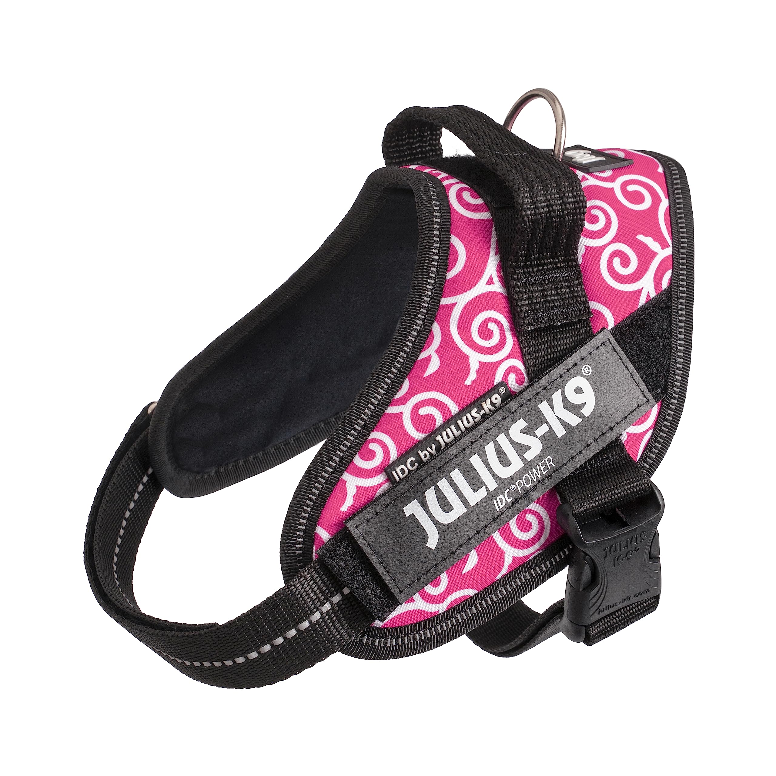 ユリウスケーナイン (Julius-K9) IDCパワーハーネス, サイズ: S/ミニ, 唐草ピンク