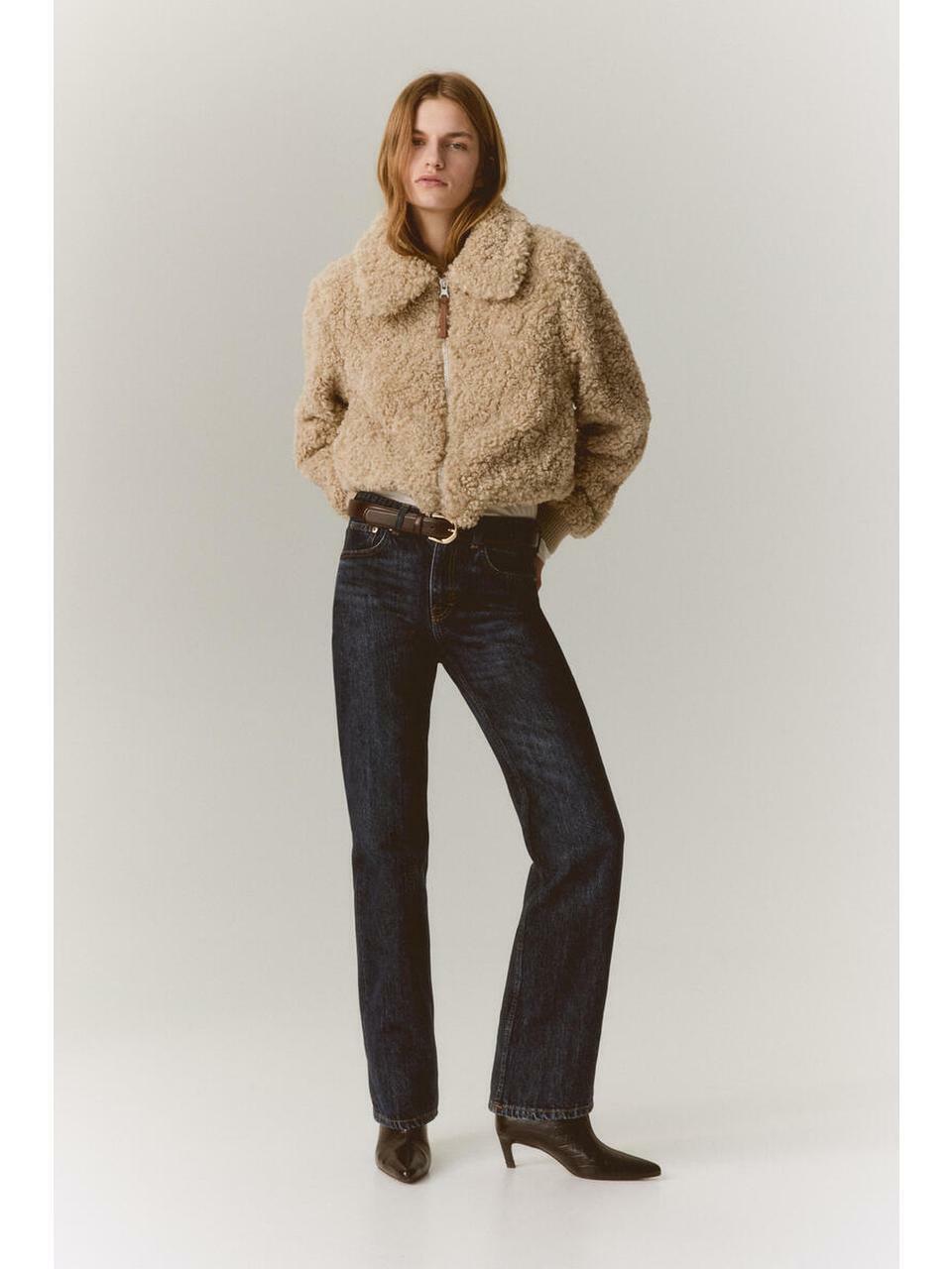 H&M テディジャケットベージュ 1321028001