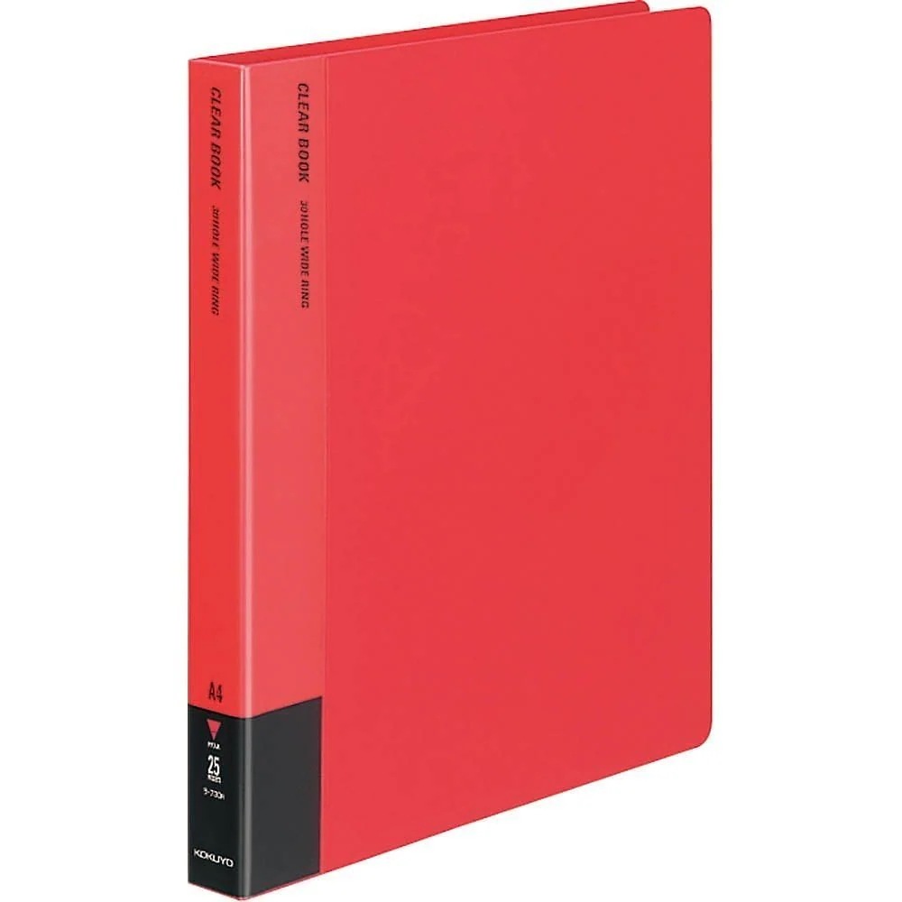 （まとめ買い）クリヤーブック 替紙式 A4縦 30穴 20枚ポケット 赤 ラ-730R [x3]