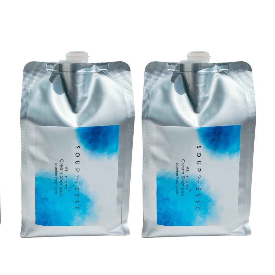【すみしょう開発】スプレーゼ クリームシャンプー (つけ替えパウチ2個セット / 500g×2個 約2.8か月分) オールインワン (シャンプー/トリートメント) 1本6役 (保湿/頭皮ケア) ベルガ