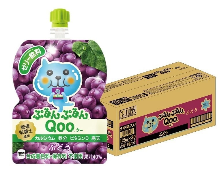 【送料無料】コカコーラ ミニッツメイド ぷるんぷるんQoo クー ぶどう ゼリー飲料 パウチ 125g30個/1ケース