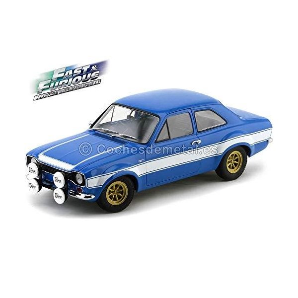 Ford Escort MKI RS 1600 1970 Blue/ White Stripes Minichamps 100688102 1/18 - Metal EAN : 40121381203