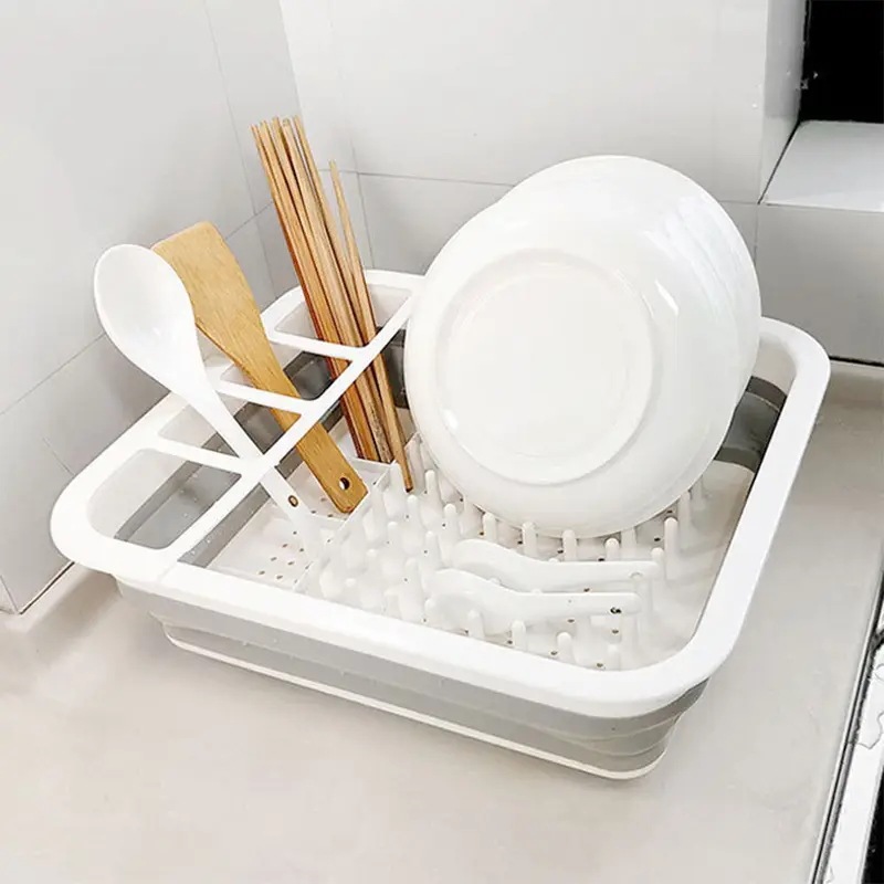野菜の洗浄バスケット折りたたみ式キッチンボウルプレートプラスチック製収納ボックス多機能折りたたみ式物干しラック