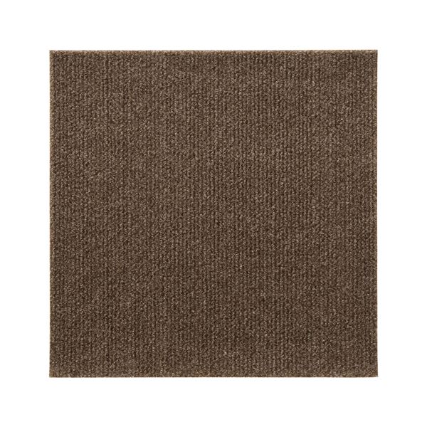 (まとめ) 吸着タイルマット/タイルカーペット (ブラウン) 30×30cm 9枚入り 汚れ防止＆防音 『ぴたQ』 (12個セット)ラグマット