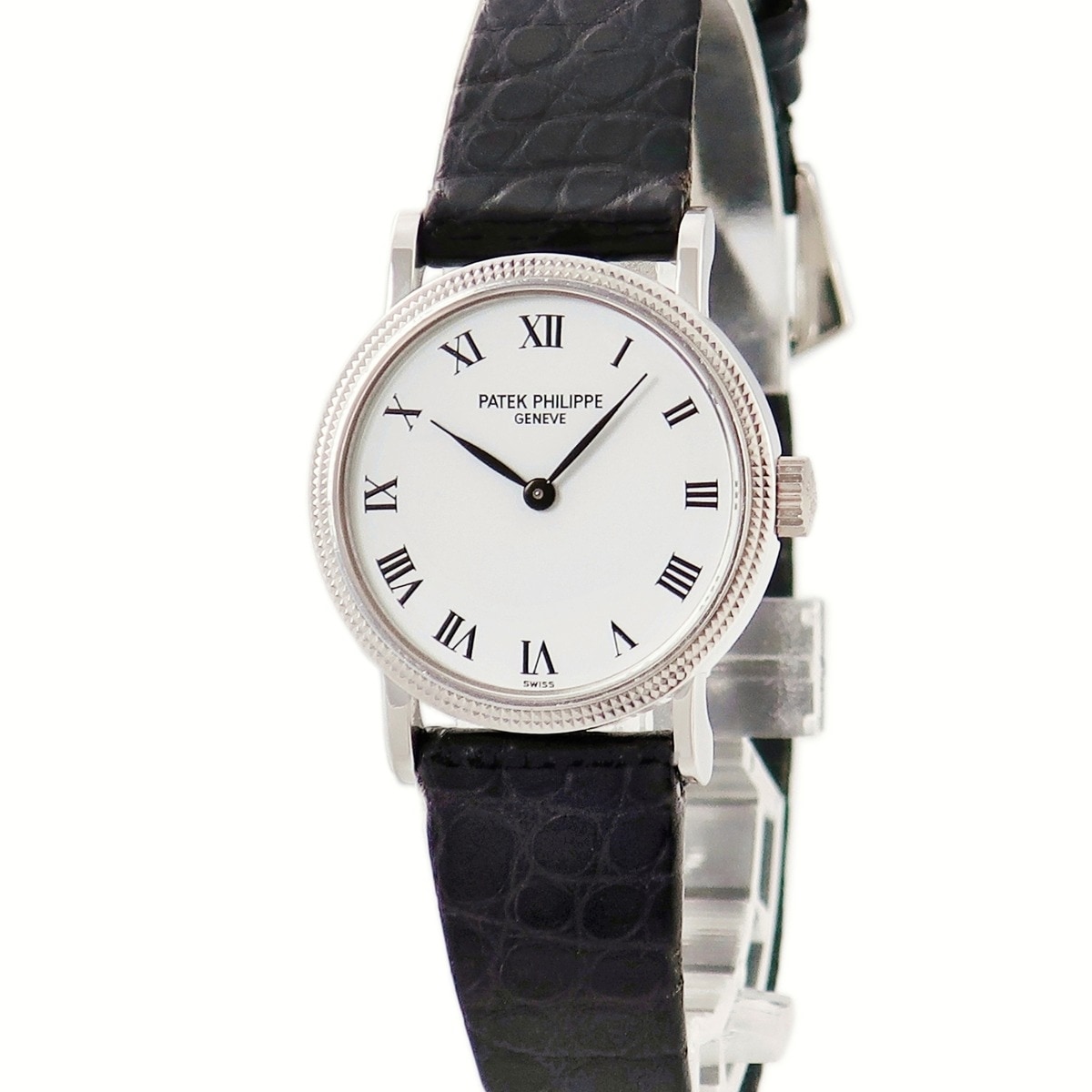 カラトラバ 4809G-001 手巻き レディース K18WG無垢 ホワイト クルドパリベゼル ローマン 3年保証