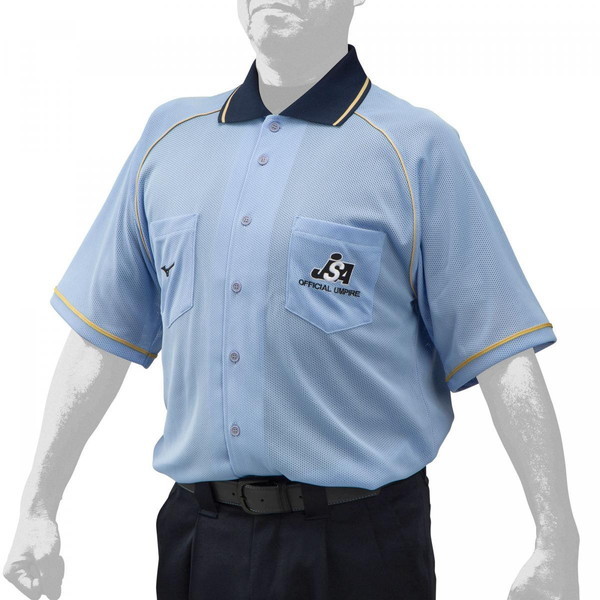 MIZUNO ミズノ ソフトボール球審用半袖シャツ フロントオープン型 ユニセックス 12JC9X1419
