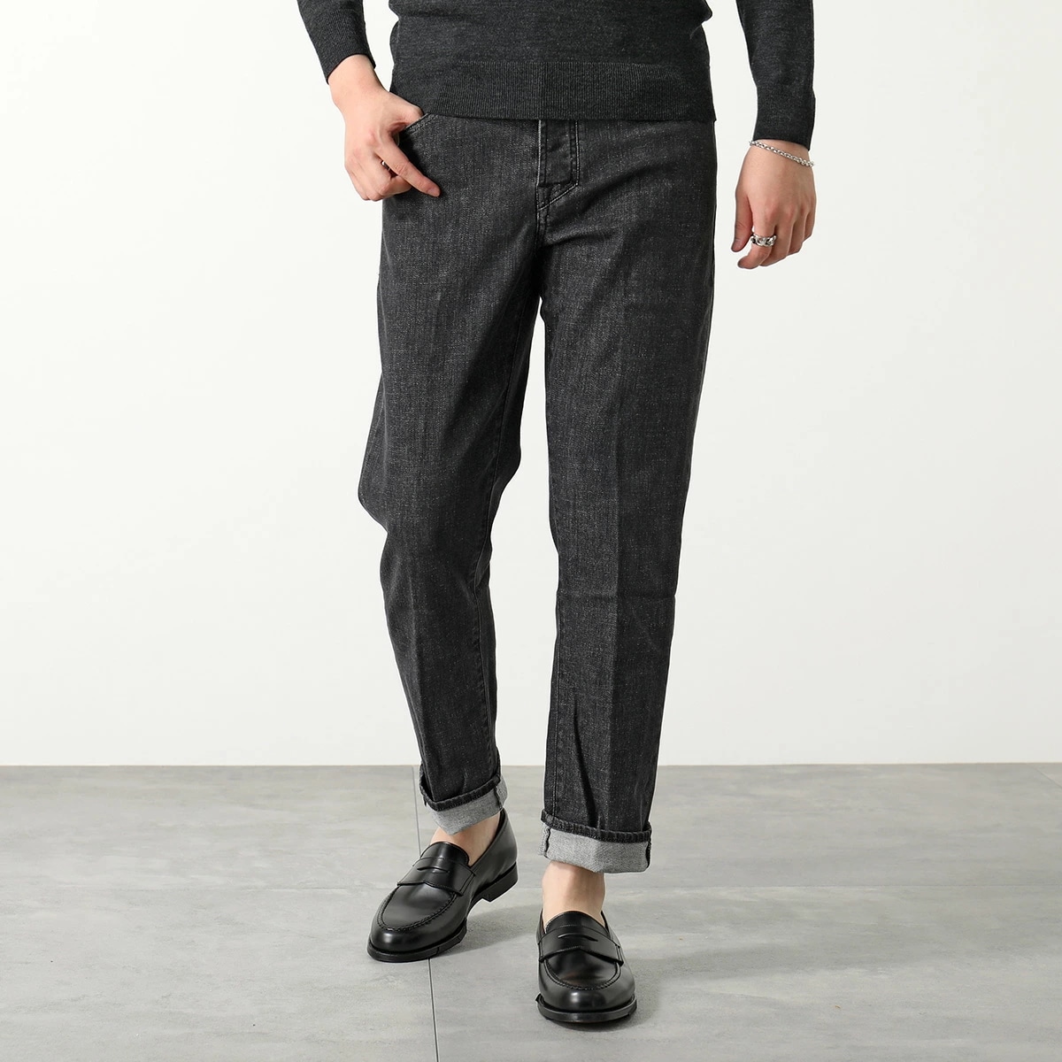 YCHAI イカイ デニム パンツ ROBUSTO ロブスト YPU004 2DS0017 BJ メンズ ジーンズ ウォッシュ テーパード ストレッチ 999/NERO