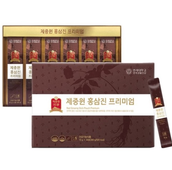 Jejungwon 紅参ジンプレミアム10x30p（300g）/紅参スティック/免疫力/紅参/高麗人参/韓国食品/ジンセノサイド15mg