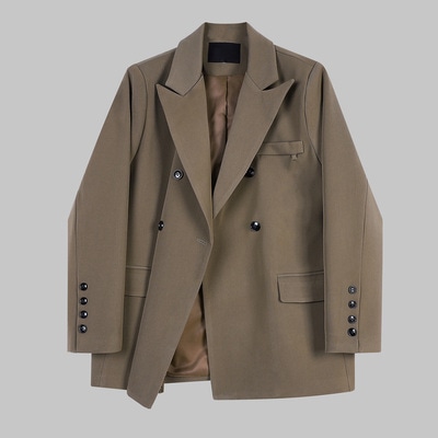 アウター デート ジャケット 上着 袖あり 長袖 春 秋 10代 20代 30代 レディース 女性用 個性的 S M L　グレー ブラック ベージュ こなれ感 レトロ ゆったり クール エレガント