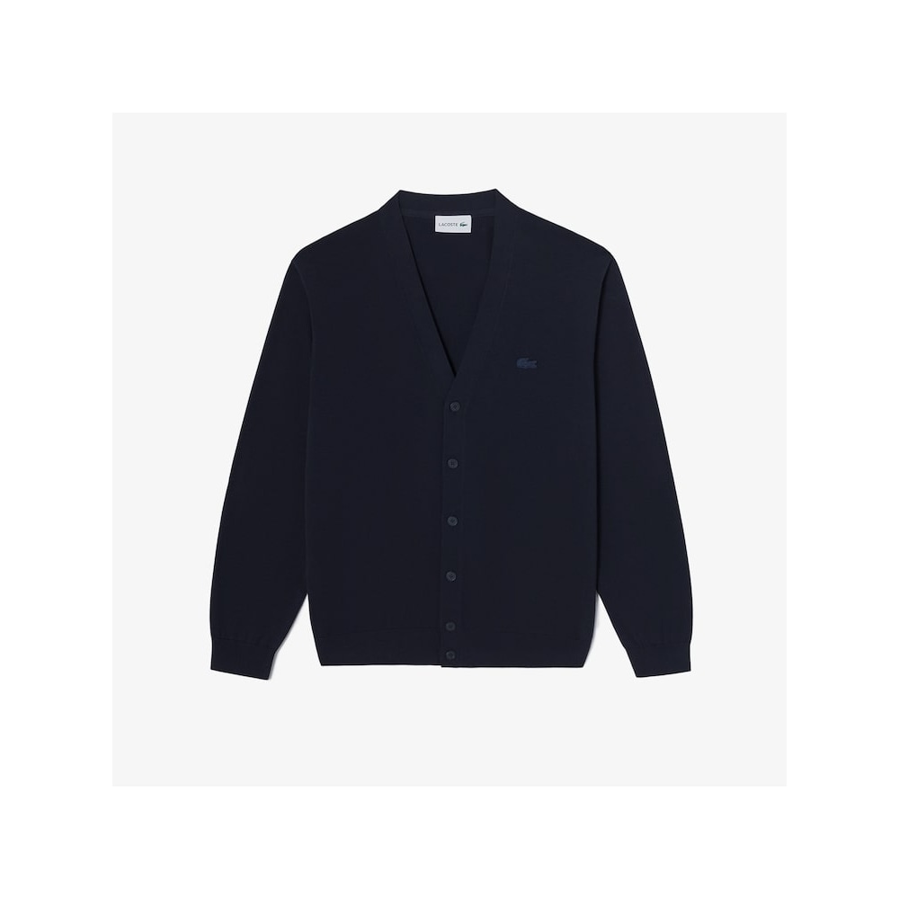 ラコステメンズベーシック Vネックカーディガン AH086E-55G 166 Q2NAH086E-55G166