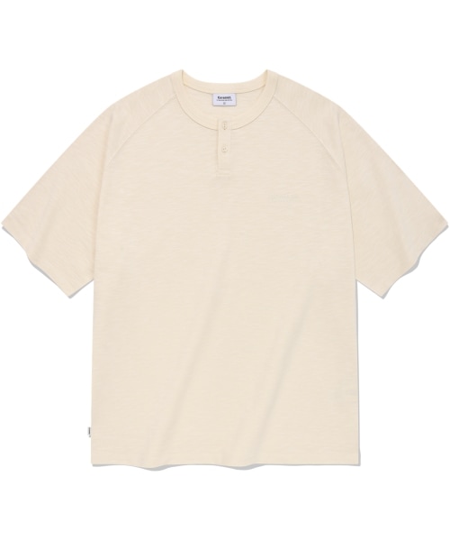 COVERNAT スラブヘンリーネック T シャツアイボリー
