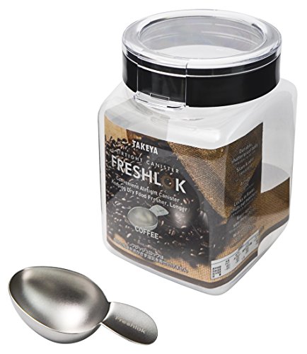 フレッシュロック コーヒー 最新デザインの 計量スプーン付き コーヒー豆 保存容器 1.1L 【超新作】