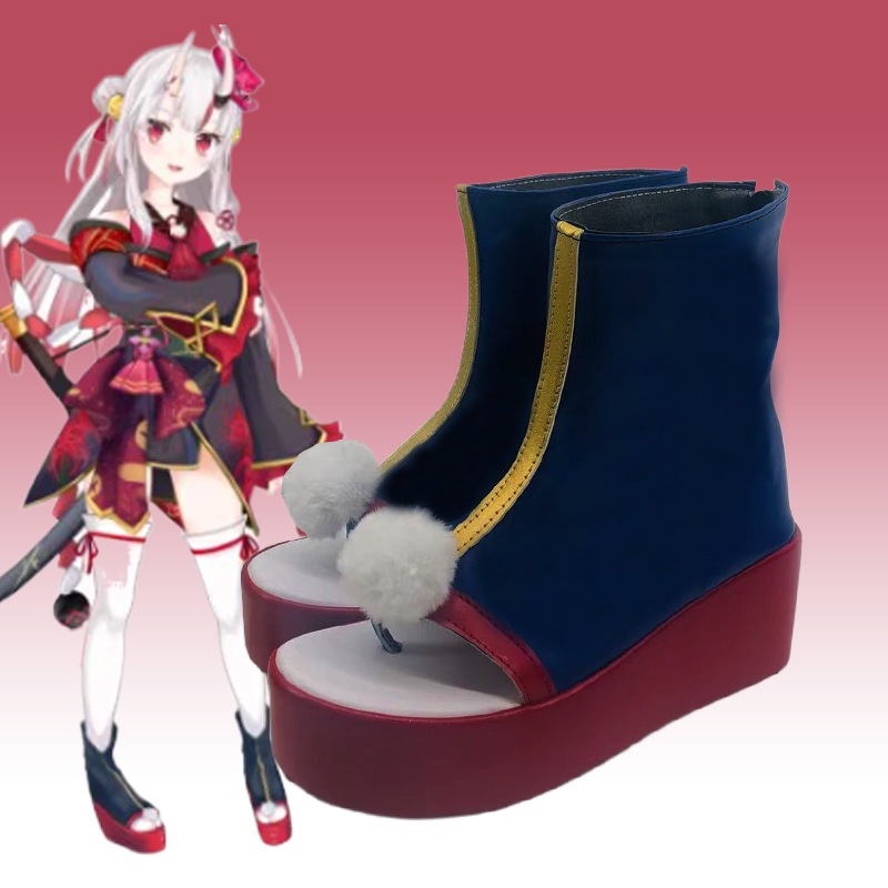 バーチャルアイドル百鬼あやめコス靴二次元アニメーション展示パフォーマンスシューズ