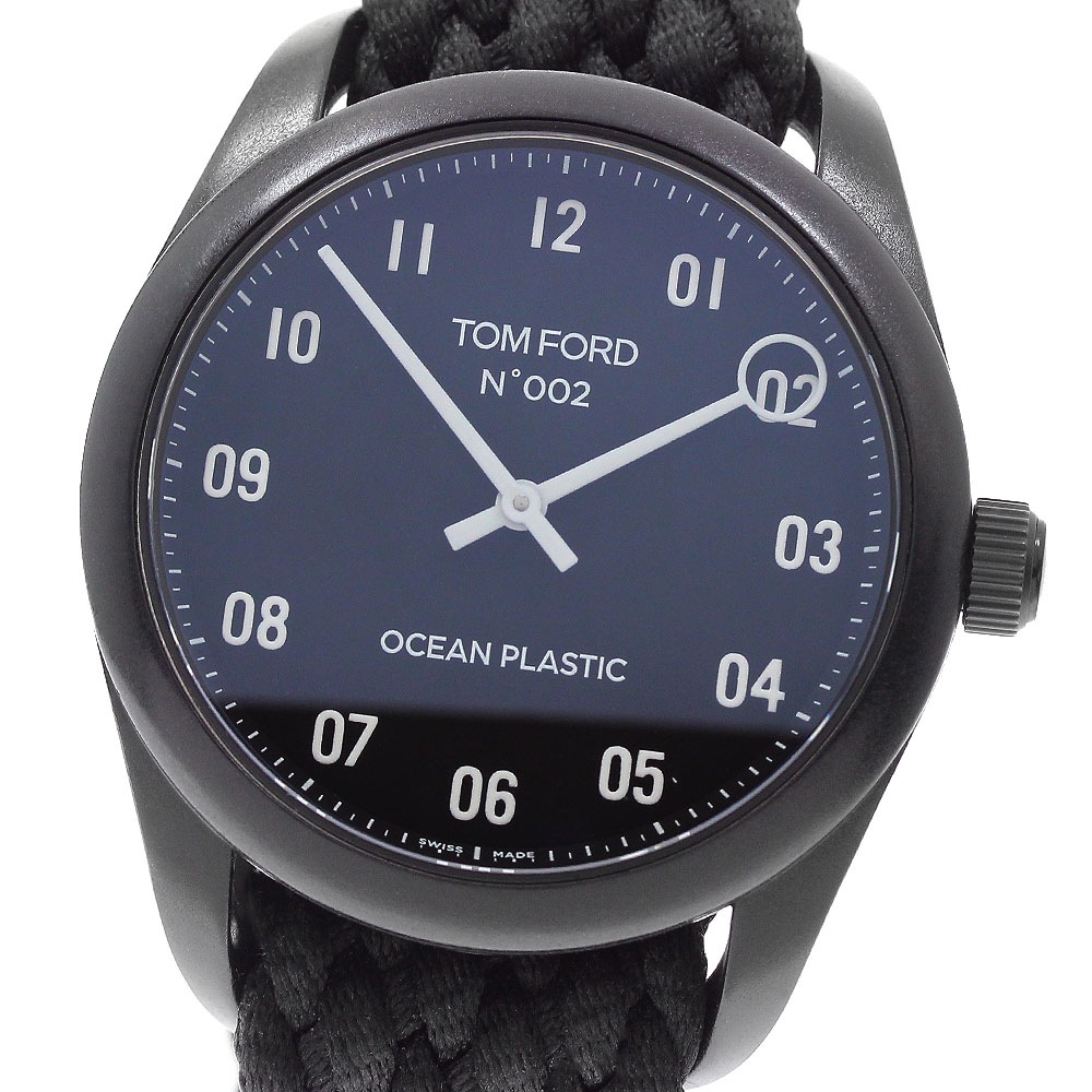トムフォード TOM FORD TFT002023 No.002オーシャンプラスチック タイムピース クォーツ メンズ 良品 内箱付き_962247【中古】