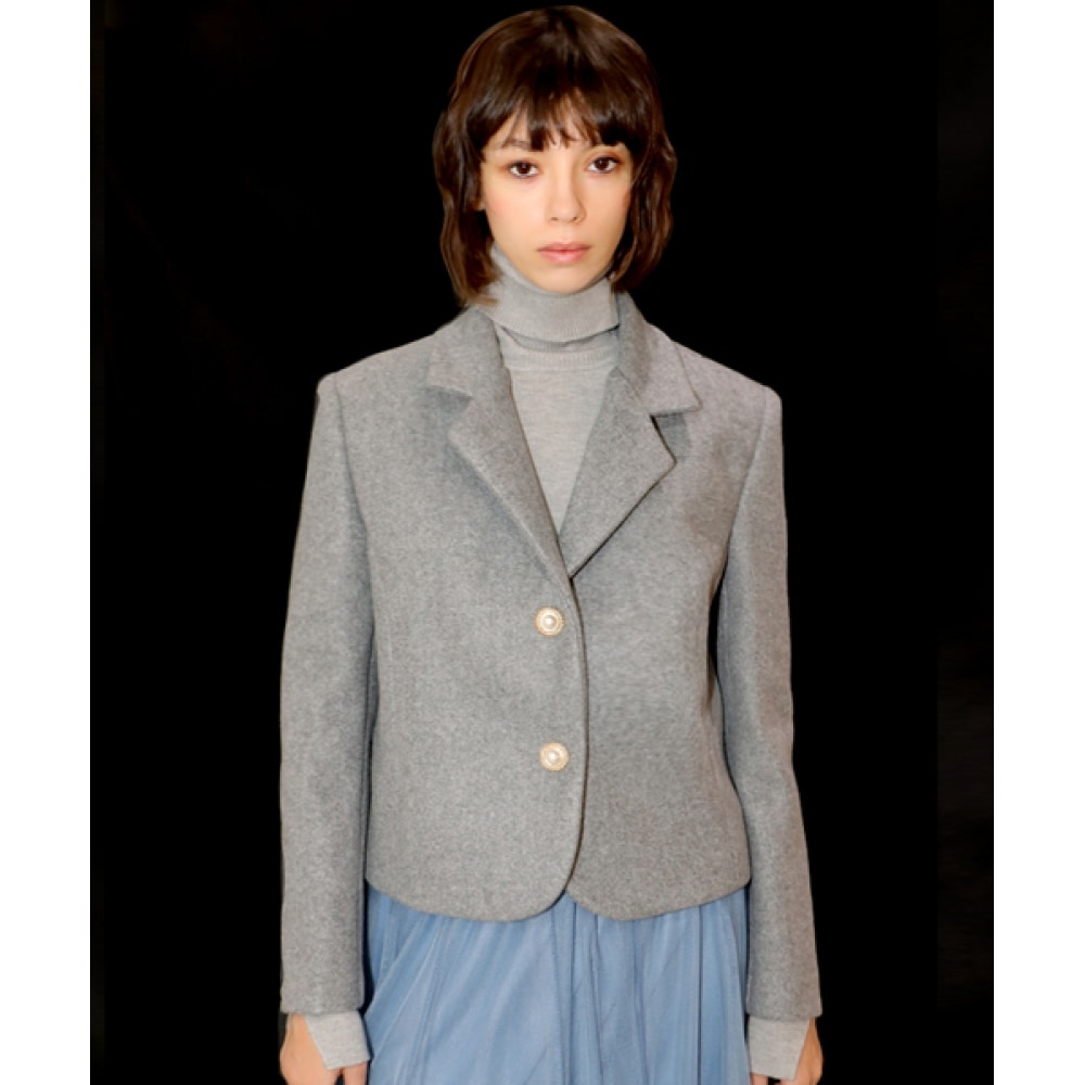 DAMAGE MNEMONIC ウールクロップグレイジャケット_ Wool Crop Gray JK