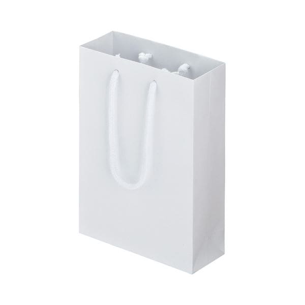 （まとめ） TANOSEE マットコート手提袋 SSヨコ180タテ250マチ幅70mm ホワイト 1パック（10枚） 10セット