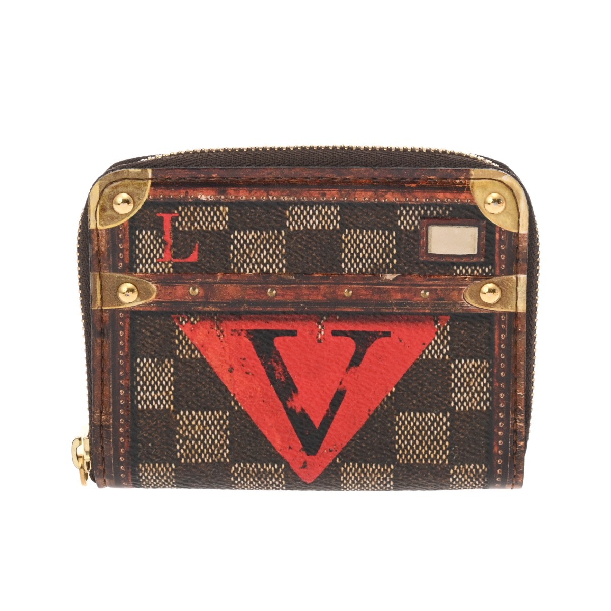 トランクタイム ジッピーコインパース ブラウン M52745 ユニセックス PVC/レザー コインケース ABランク 中古 銀蔵