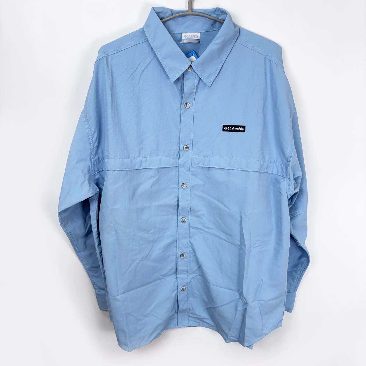 【中古・未使用品】コロンビア トルネードリム ロングスリーブ シャツ ジャケット XL Ripple Blue PM0606 メンズ COLUMBIA