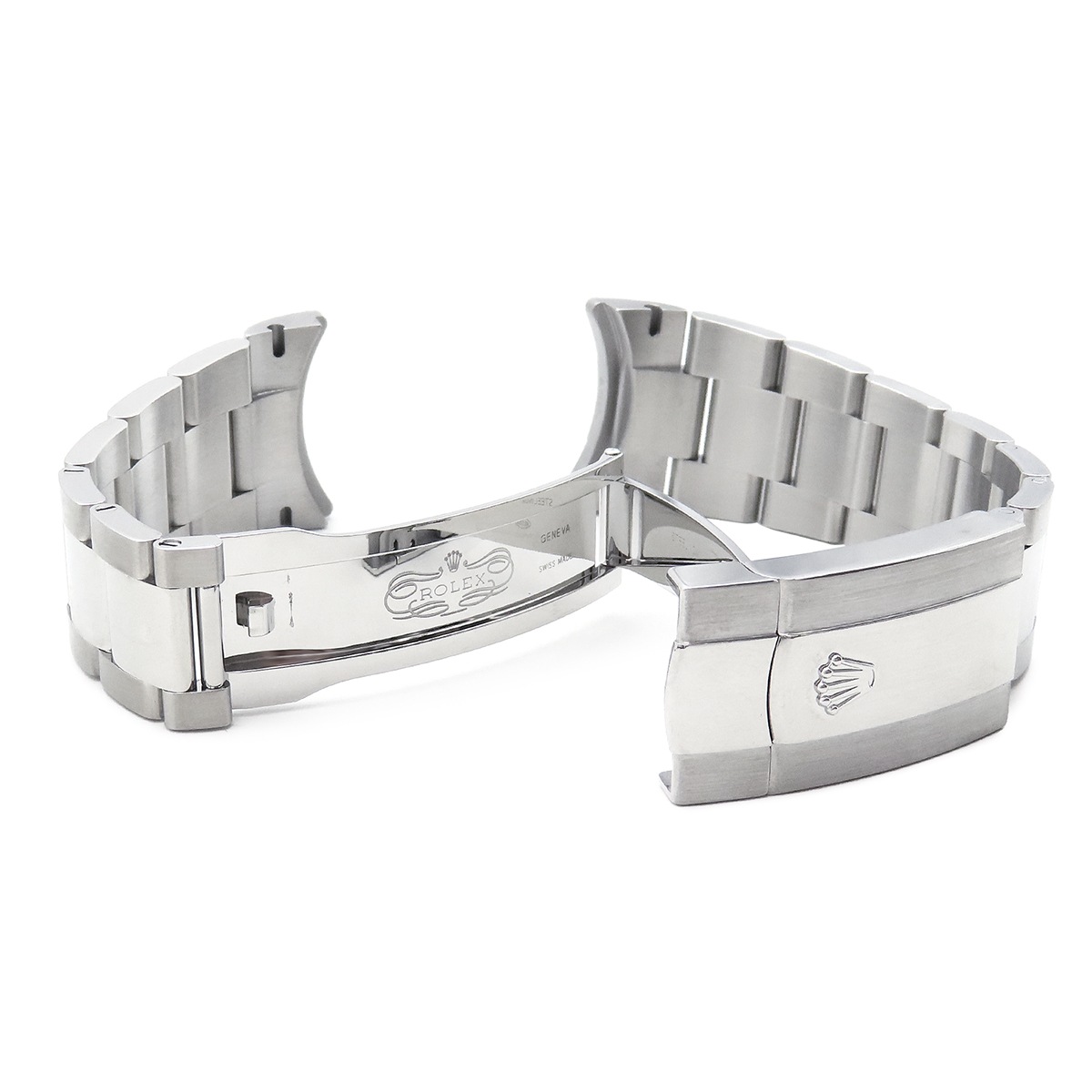 ロレックス ROLEX 腕時計パーツ 純正 126334 126300 ステンレススチール シルバー 替え バンド ステンレス ベルト 純正SS製バックル付き 21mm オイスターブレス 3連 シルバ