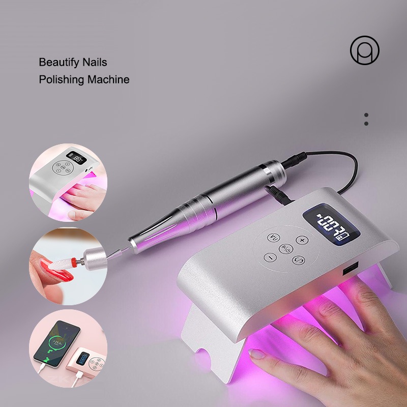UVライト付き充電式ネイルマシーン AST ネイルライト 電動ネイルマシン ネイルドリル 電動ネイル