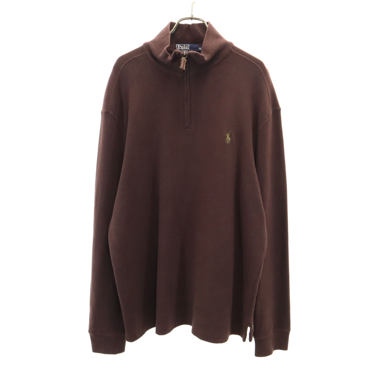 Polo by Ralph Lauren ポロバイラルフローレン 長袖 ハーフジップ セーター LL ブラウン ニット プルオーバー インパクト21 メンズ 古着 5,410円