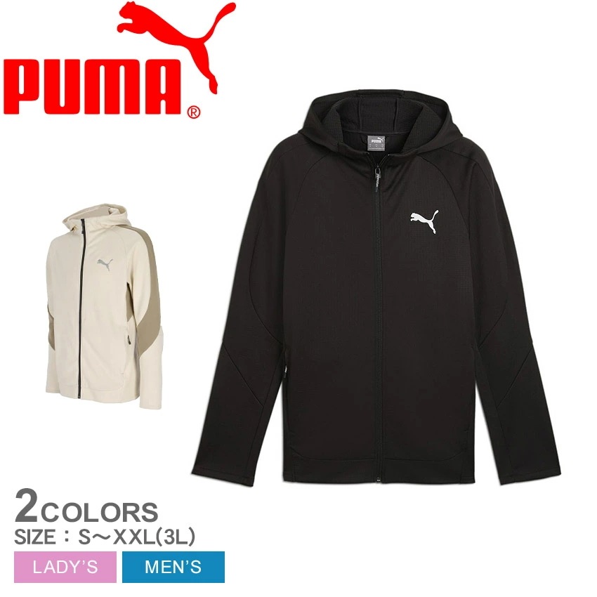 レディース メンズ ウエア トップス フード フーディ 羽織り アウター ブランド 長袖 ロゴ ワンポイント EVOSTRIPE ウォーム フーデッドジャケット 684111