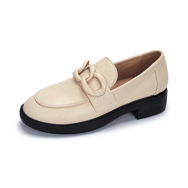 M. ロスコ 牛革 チェーンローファー ライトベージュ 516423207AQ