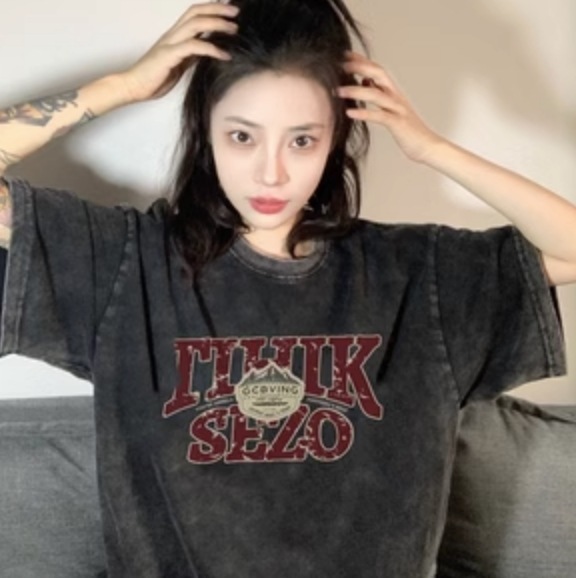 レディース トップス Ｔシャツ 半袖 かわいい 大人可愛い きれいめ シンプル カジュアル 上品 おしゃれ かっこいい レトロ こなれ感 ラフ ガーリー ルーズ 個性的 クール モード系 エレガント