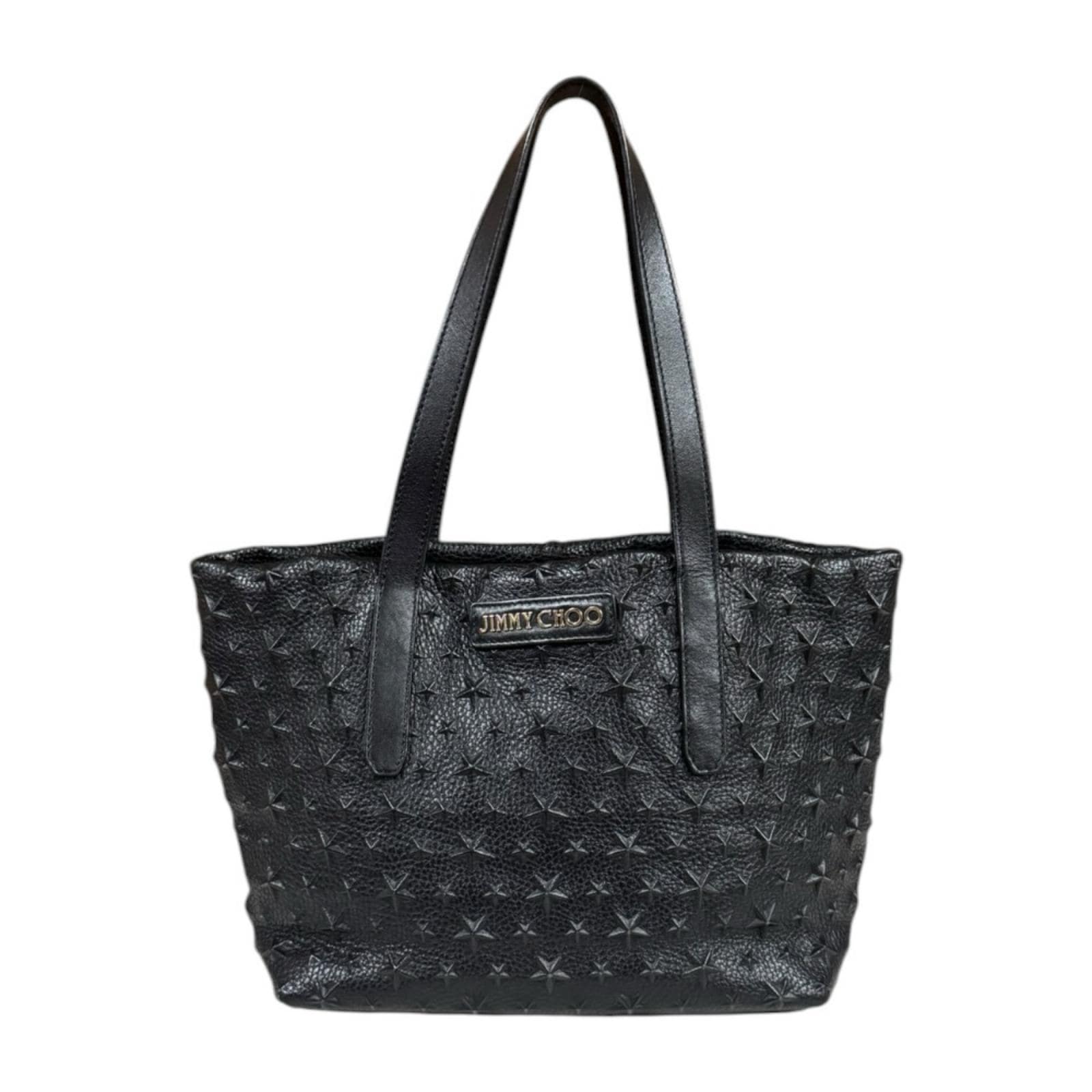 ジミーチュウ スターエンボス ソフィア スモール トートバッグ レザー ブラック JIMMY CHOO 中古