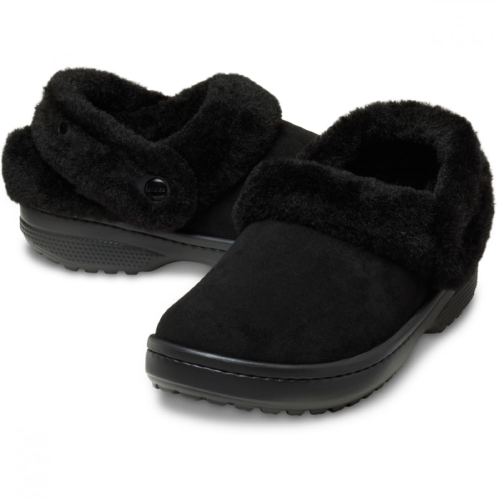 クロックスクラシックスウェードクロッグ212106-001