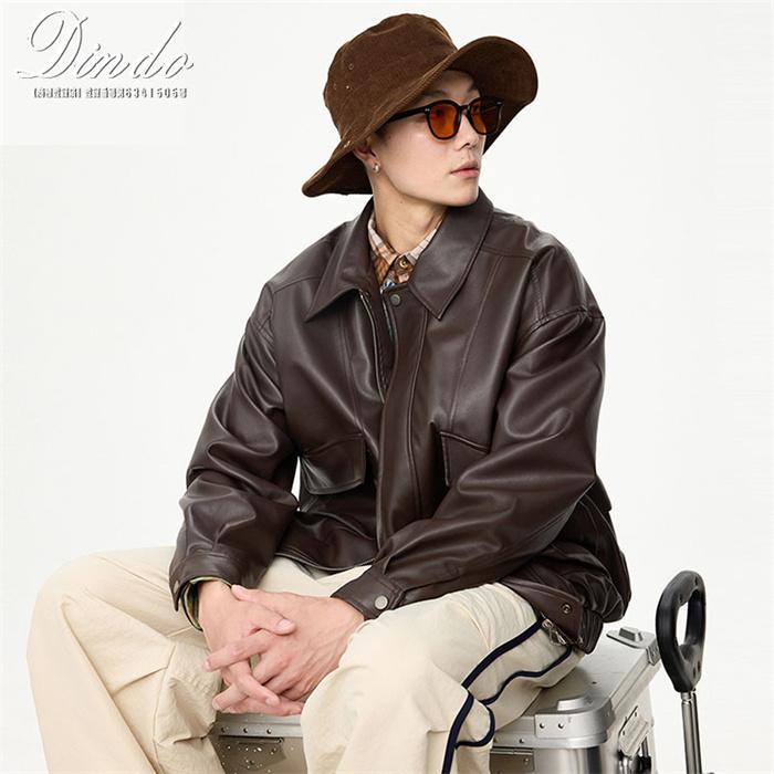 レザー ジャケット メンズ 秋新作 レトロ PUレザー カップル スーツジャケット アウトドア