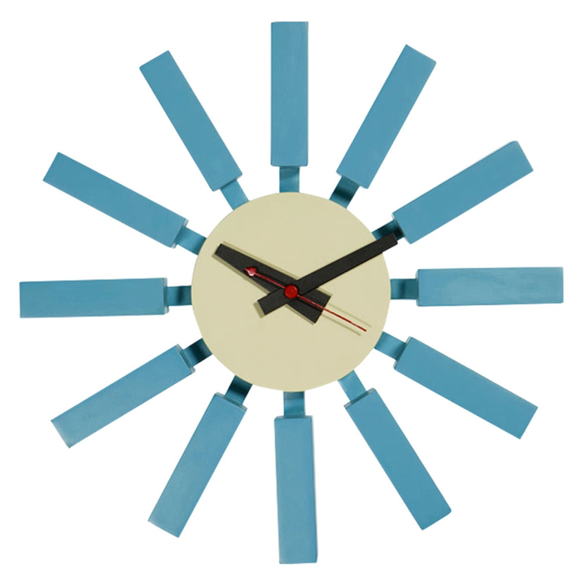 掛け時計 ブロック ジョージ・ネルソン リプロダクト 直径31cm 時計 デザイナーズ 壁掛け時計 ウォールクロック 壁 かけ時計 掛時計 おしゃれ ステップ ステップ秒針 インテリア 雑貨