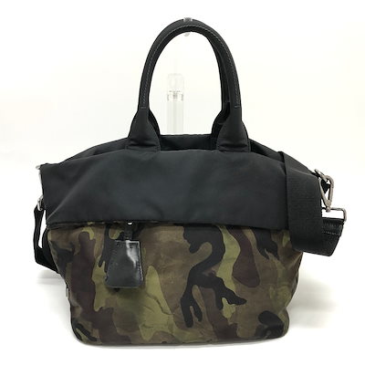 Qoo10] PRADA ハンドバッグ B1959 カモフラ 迷彩 : バッグ・雑貨