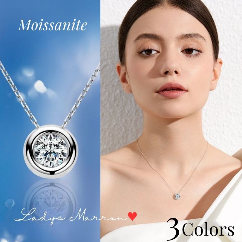 高品質 モアサナイト モアサナイトネックレス モアッサナイト 1カラット GRA VVS1 Dカラー 一粒 結婚式お呼ばれ ネックレス ネックレスレディース シンプル レディースネックレス シルバー9