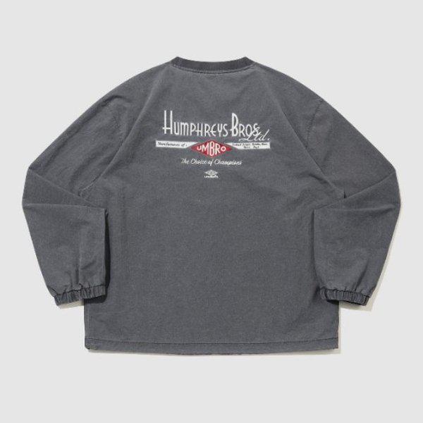 長袖Tシャツ VQA UR121CWT25-DCH HBL オムグレイ ウォッシング 長袖ピステ / DARK CHARCOAL
